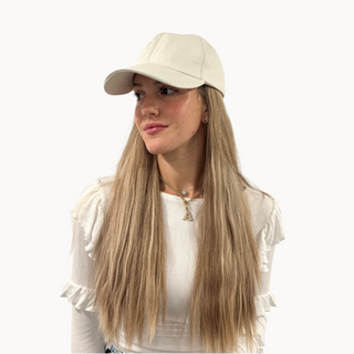 White Genuine Leather Cap