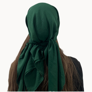 Varsity Green Cotton 2.0 Open Square Scarf