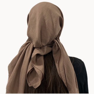 Brown Cotton 2.0 Open Square Scarf