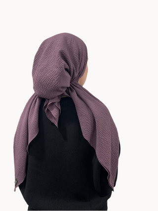 Fig Crinkle Pre-Tied Scarf