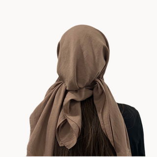 Brown Cotton 2.0 Triangle Scarf