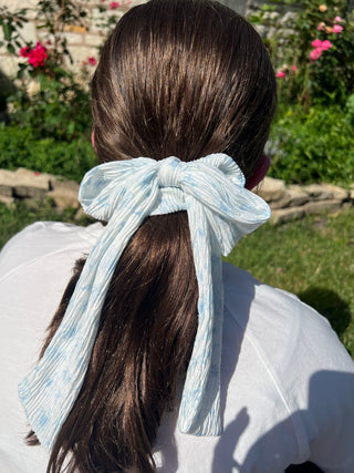 Valeri Signature Bloom Crinkle Bow Scrunchie
