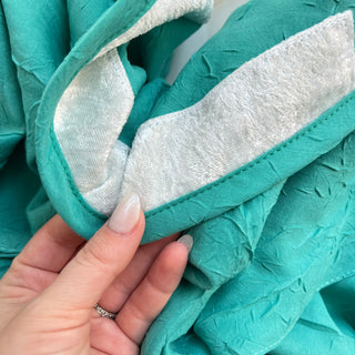 Teal Bamboo Triangle Scarf