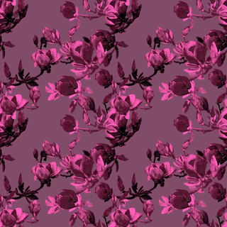 Berry Magnolia Open Pre-Tied Scarf