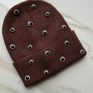Selene Chocolate Cuff Beanie