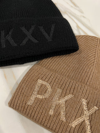 PK X V Logo Cuff Beanie - Black