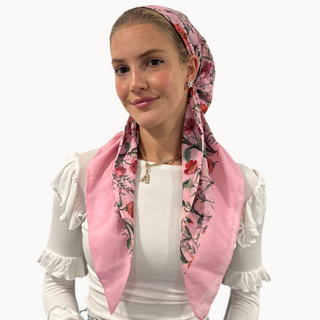 Pink Poppy Pre-Tied Scarf