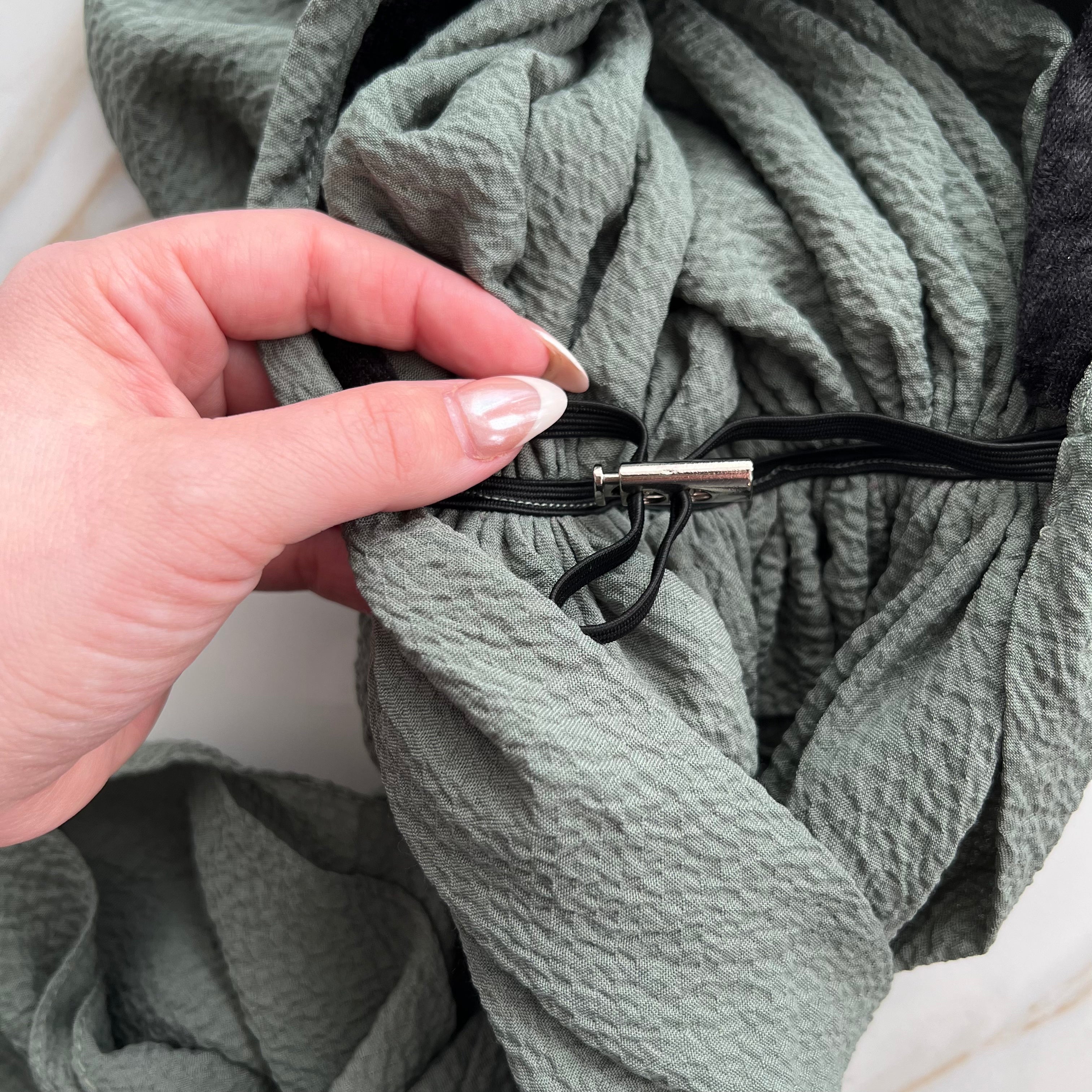 Crinkle Pre-Tied - Sage