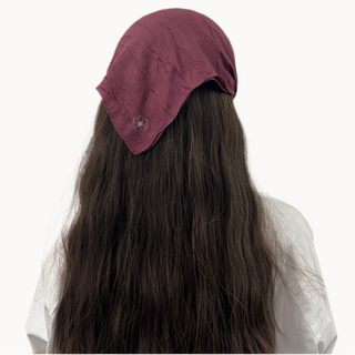 Muted Merlot Bamboo Crepe Ready-Tied Bandana