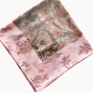 Blush Toile Open Square Scarf