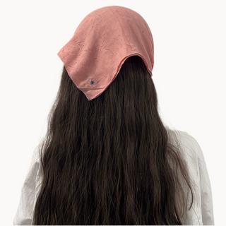 Peach Bamboo Crepe Ready-Tied Bandana