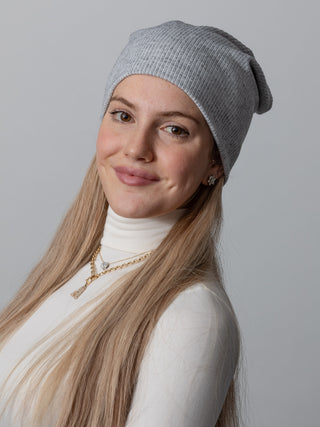 Light Gray Heathered Knit Beanie