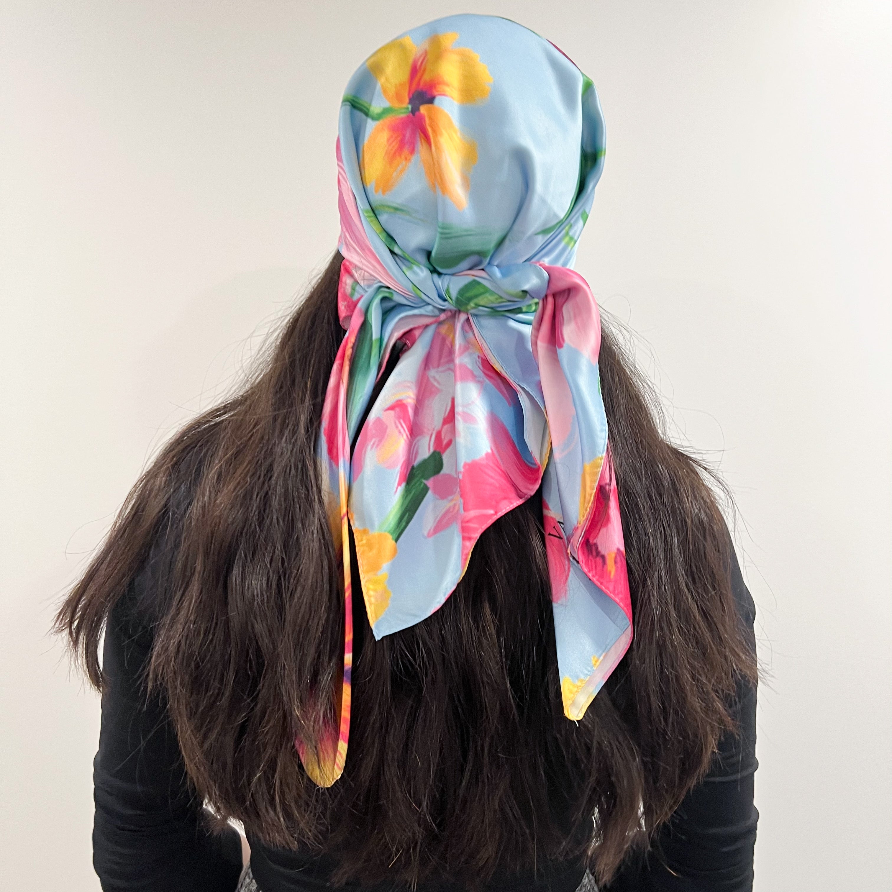 Gratitude Garden X @styledbyrebs Satin Triangle Scarf