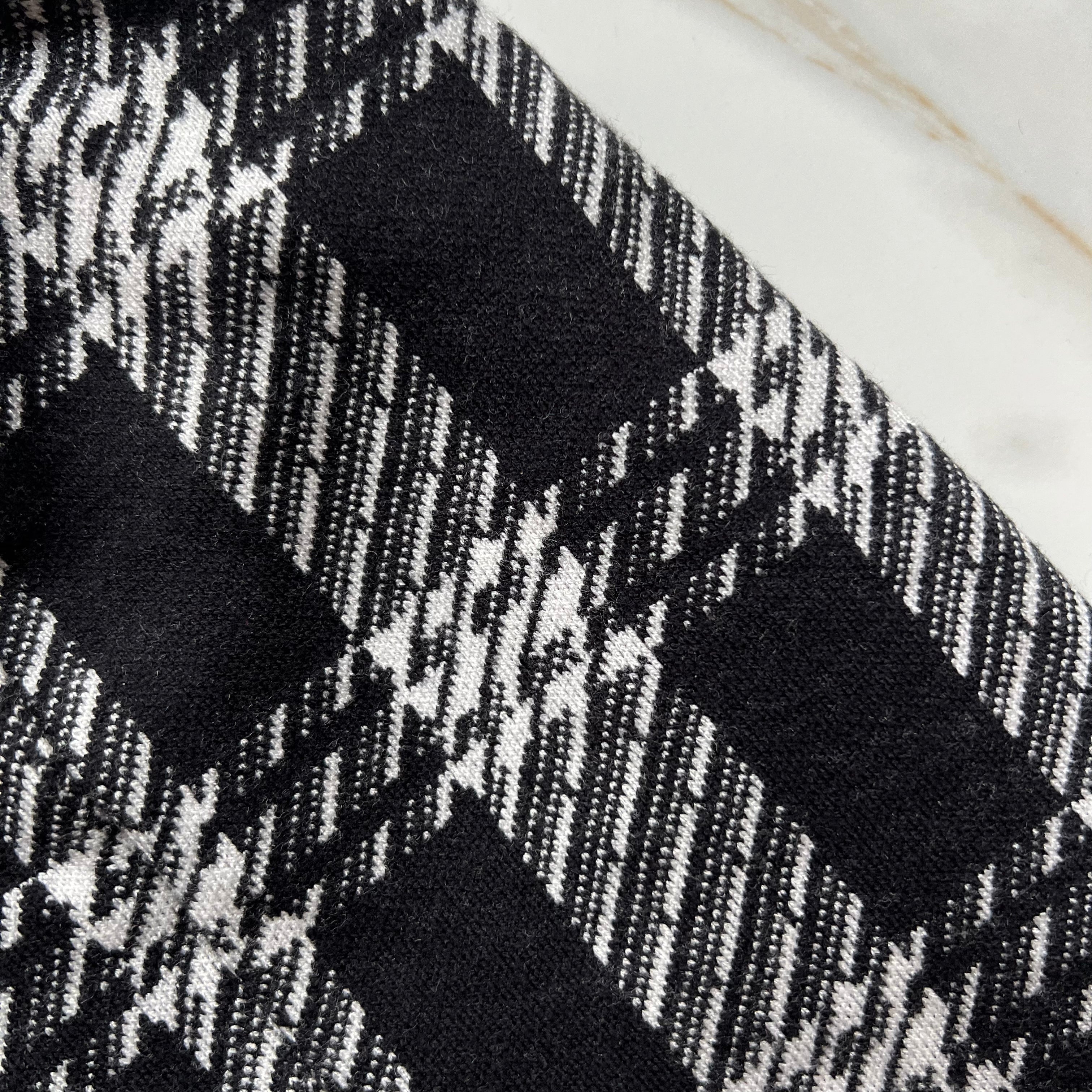 Houndstooth Cashmere Beanie