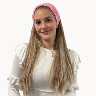 Pink Tie Dye Crinkle Wide Headband