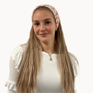 Peachy Petals Crinkle Wide Headband