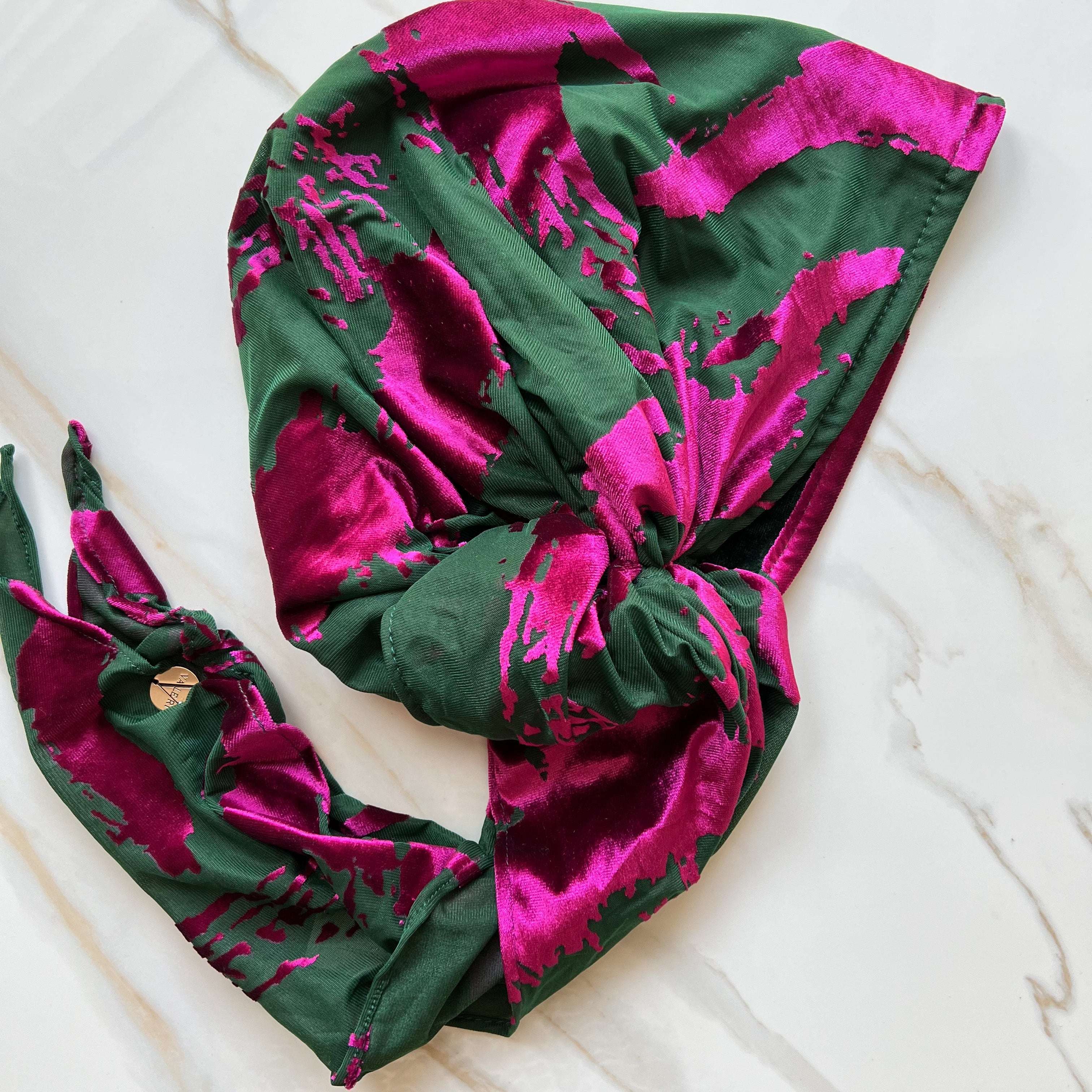Gwenth Velvet Pre-Tied Scarf