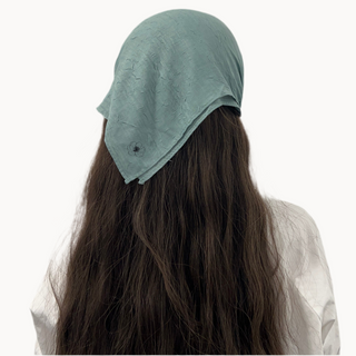 Mint Bamboo Crepe Ready-Tied Bandana