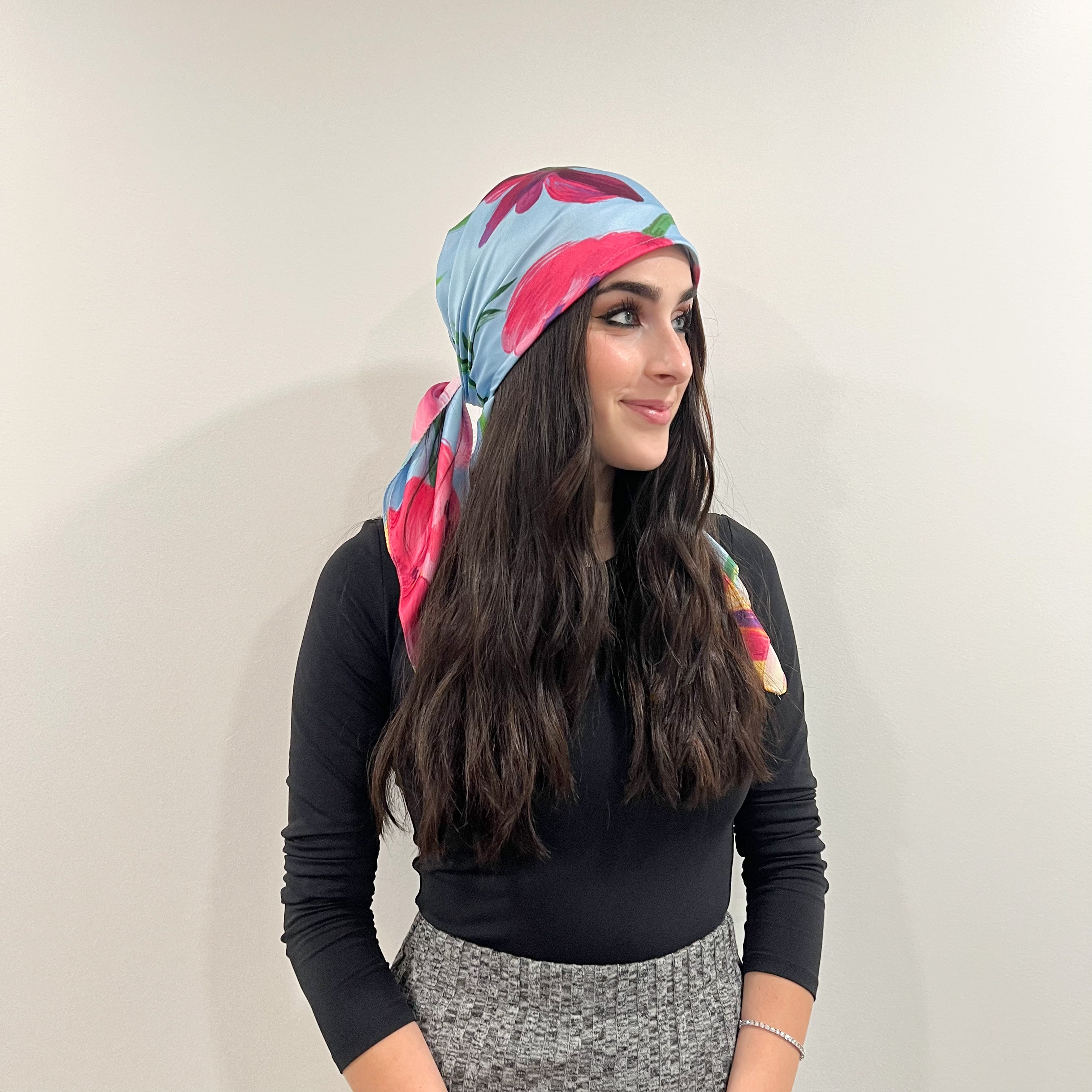 Gratitude Garden X @styledbyrebs Satin Triangle Scarf