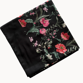 Midnight Poppy Open Square Scarf