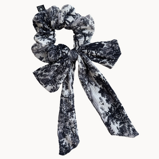 Noir Meadows Crinkle Bow Scrunchie