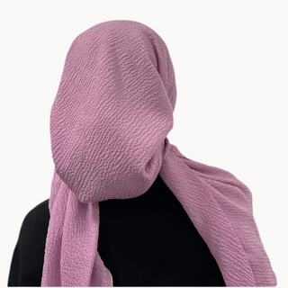 Orchid Crinkle Triangle Scarf