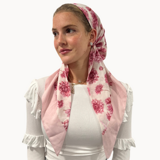 Blushing Dahlia Pre-Tied Scarf