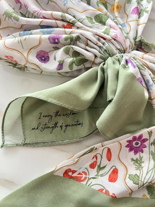 Floral Medallion Pre-Tied Scarf