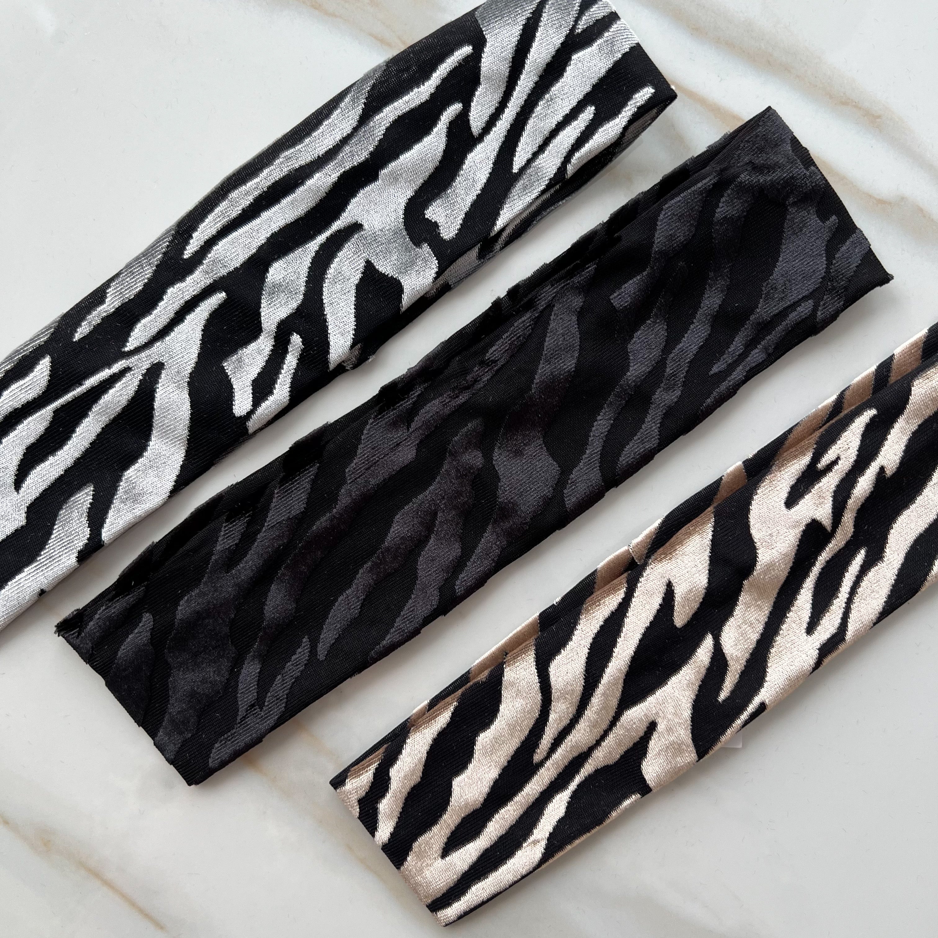 Tiger Velvet Headband - Skinny