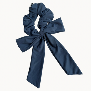 Navy Dri Fit Bow Scrunchie