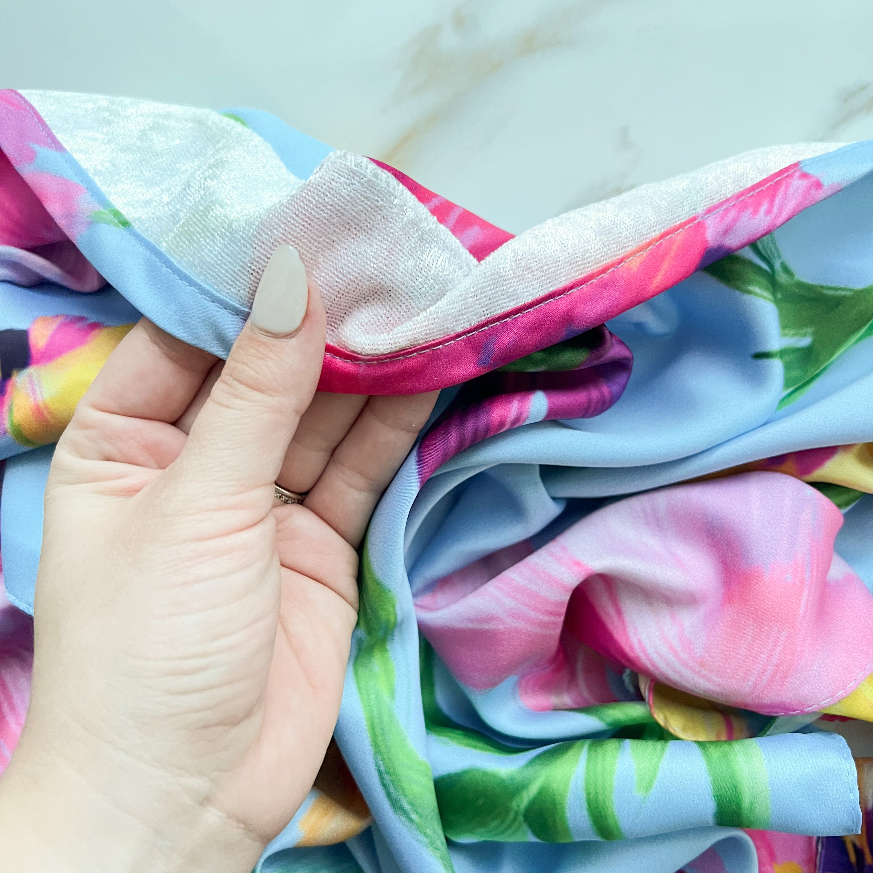 Gratitude Garden X @styledbyrebs Satin Triangle Scarf