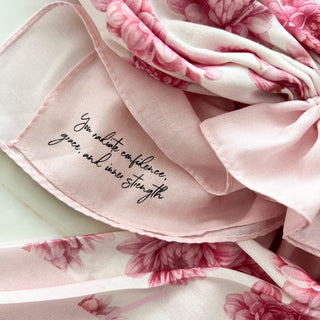Blushing Dahlia Pre-Tied Scarf