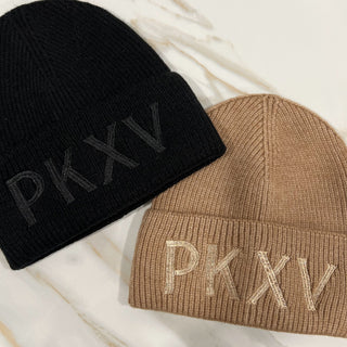 PK X V Logo Cuff Beanie - Black