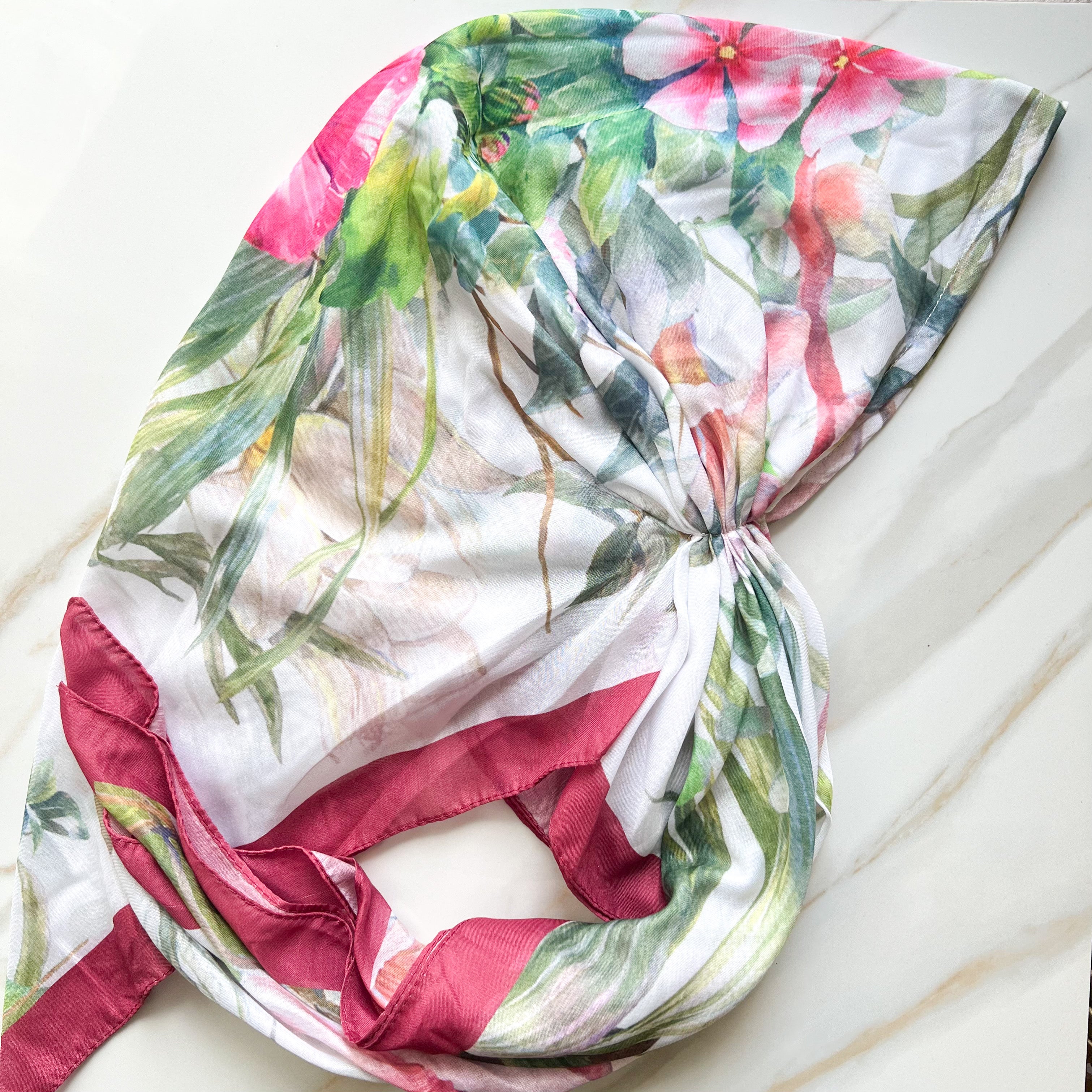 Botanical Open Pre-Tied Scarf