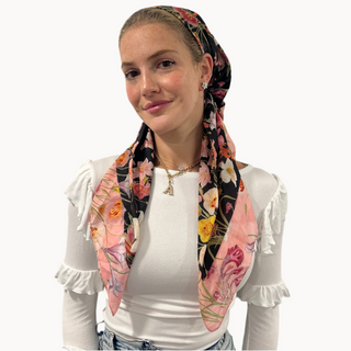 Chinoiserie Bloom Pre-Tied Scarf