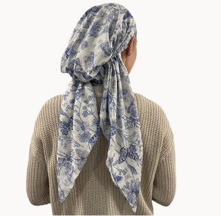 Monarch Toile Light Crinkle Pre-Tied Scarf