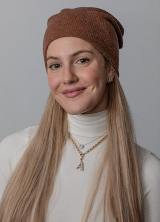 Toffee Heathered Knit Beanie