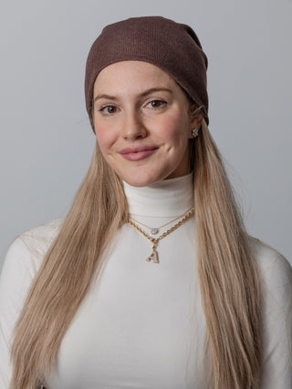 Chocolate Shimmer Knit Beanie