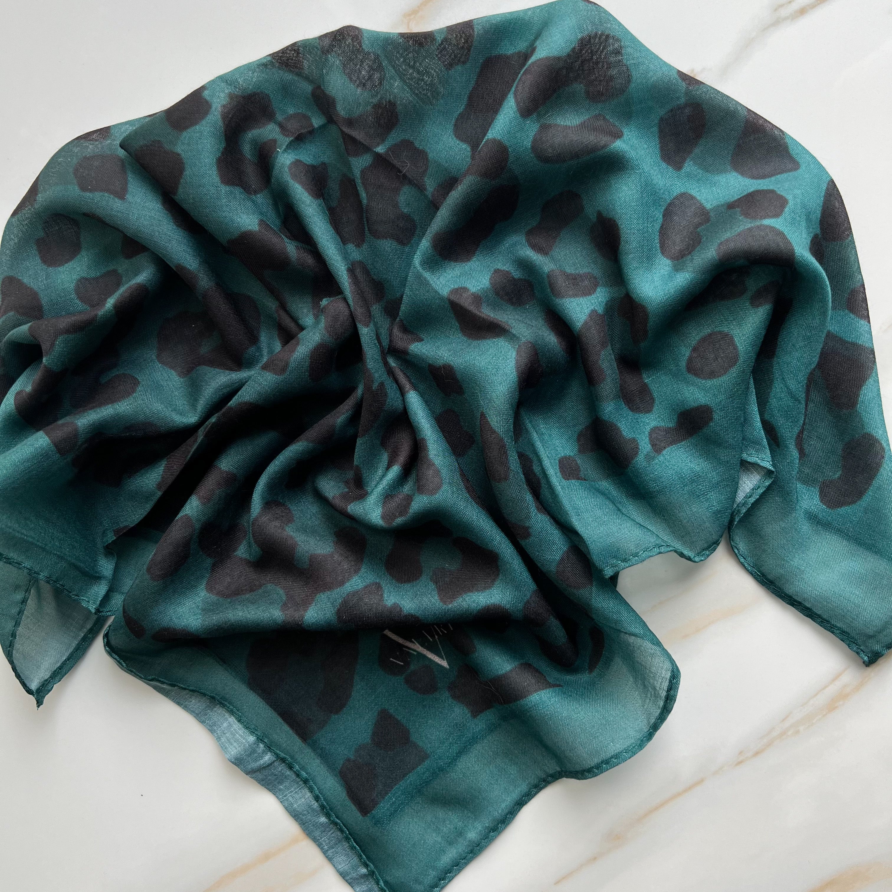 Brooke Leopard XS Square Scarf