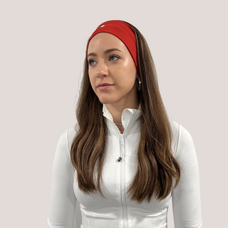 Hibiscus Yaffa Yoga X Valeri Headband- Varsity Red