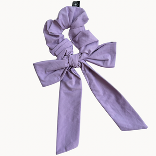 Lavender Dri Fit Bow Scrunchie