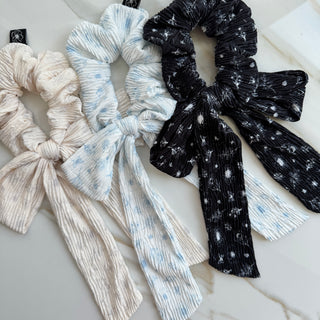 Valeri Signature Bloom Crinkle Bow Scrunchie