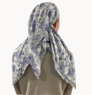 Monarch Toile Light Crinkle Open Pre-Tied Scarf