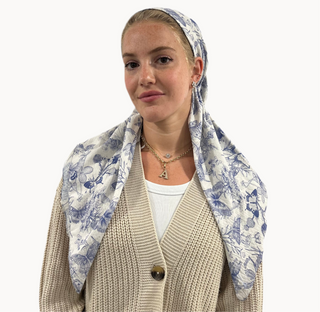 Monarch Toile Light Crinkle Open Pre-Tied Scarf