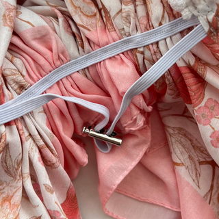 Vintage Peach Plume Pre-Tied Scarf