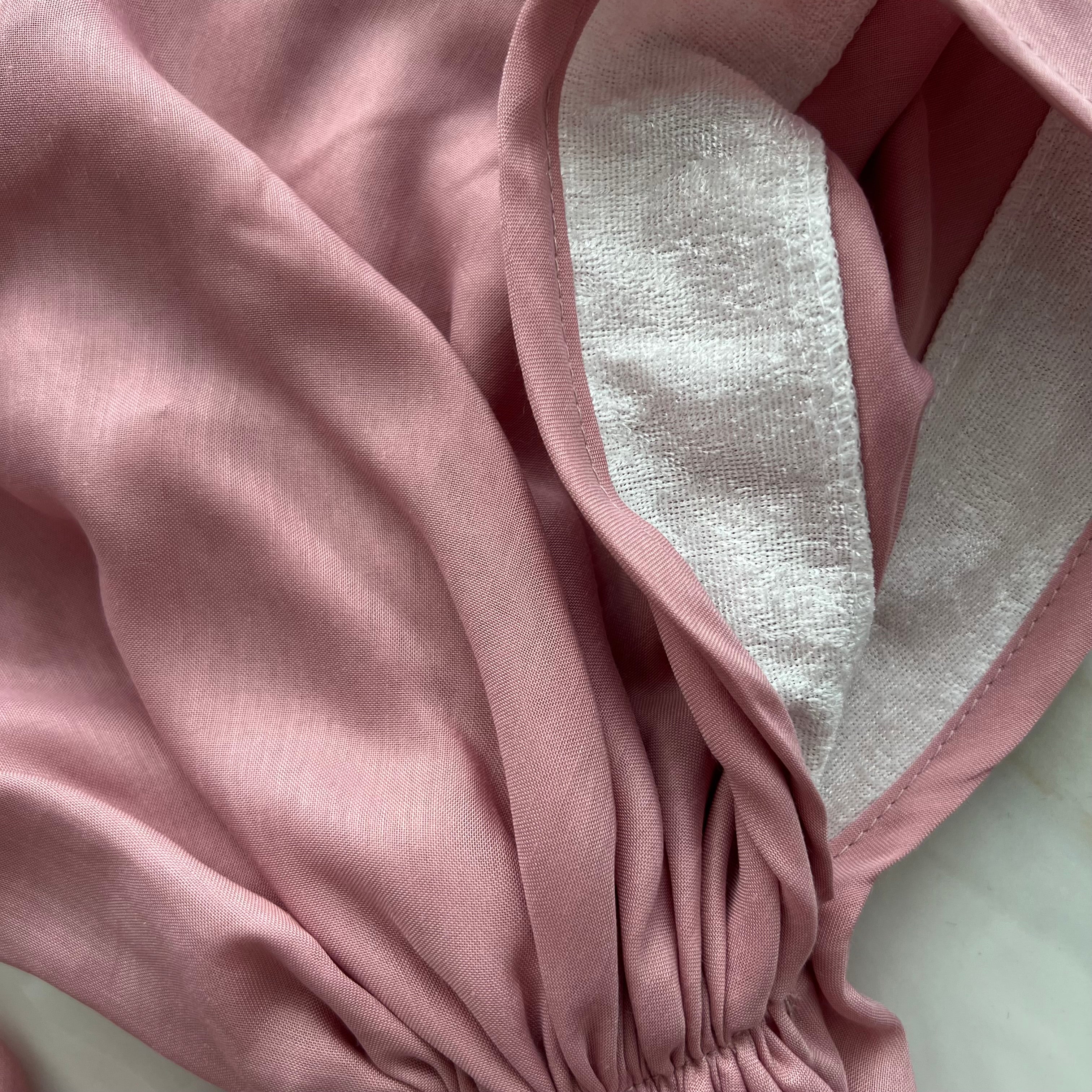 Pink Cotton Pre-Tied Scarf