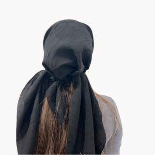 Black Bamboo Triangle Scarf