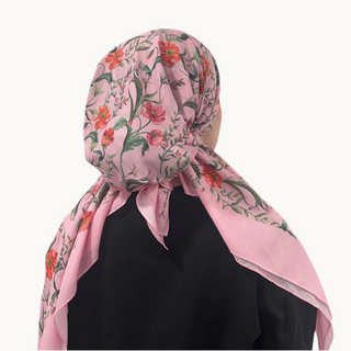 Pink Poppy Pre-Tied Scarf