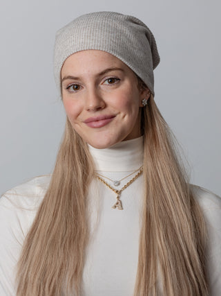 Oatmeal Heathered Knit Beanie