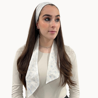 Valeri Signature Bloom White Ready-Tied Headband